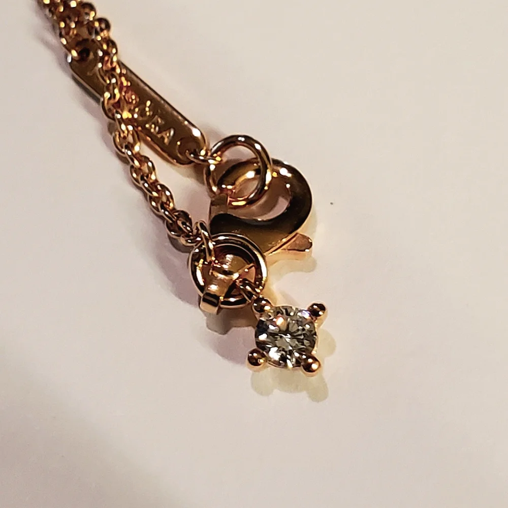 Authentic NEW Pandora Herbarium Cluster Drop Collier Necklace 14K RGP CZ